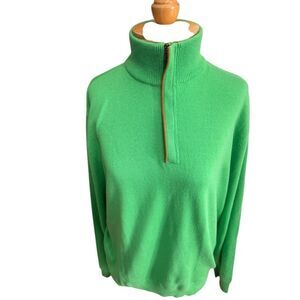 Polo Golf Ralph Lauren Merino Wool Half Zip Sweater Men’s Medium – Green